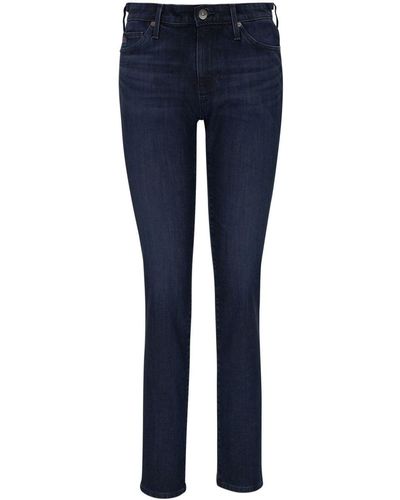 AG Jeans Halbhohe Farrah Skinny-Jeans - Blau