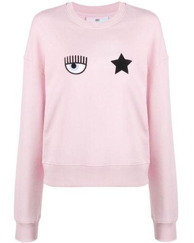 Chiara Ferragni Sweatshirt mit Logo-Print - Pink