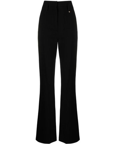 Nissa High-waisted Straight-leg Pants - Black