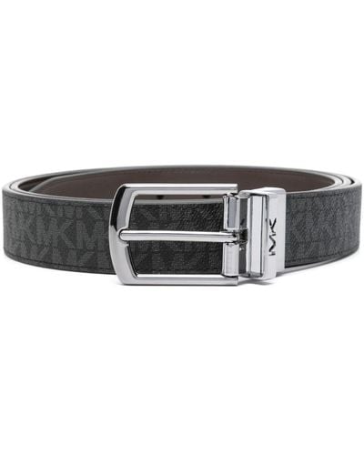Michael Kors Logo-print Reversible Belt - Black
