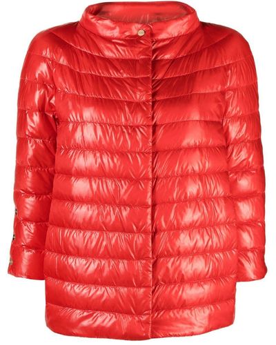 Herno Quilted Padded Down Jacket - Red