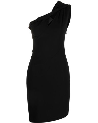 Givenchy One-shoulder Cut-out Mini Dress - Black