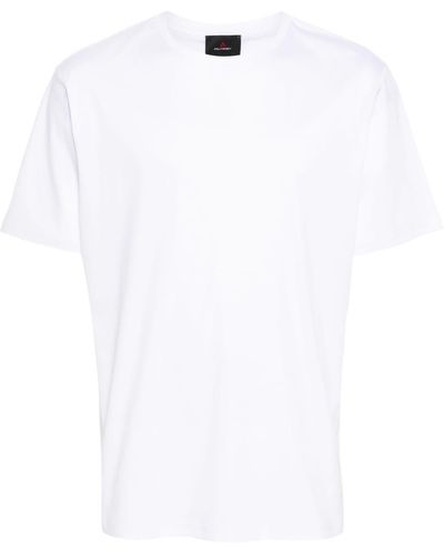 Peuterey T-shirt en coton à logo brodé - Blanc