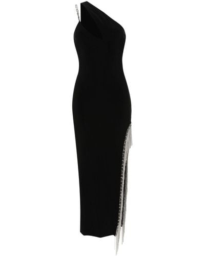 Nissa Vestido largo con apliques de cristal - Negro
