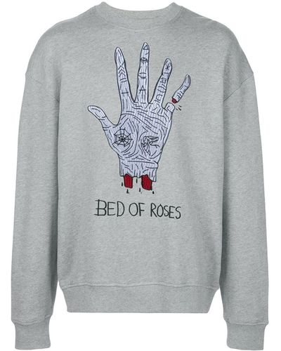 Haculla Sweat Bed Of Roses à broderies - Gris