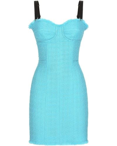 Dolce & Gabbana Rachel Tweed Minidress - Blue
