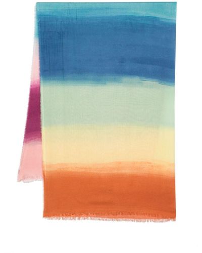 Twin Set Floral-print scarf - Blu