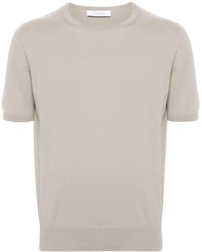 Cruciani Fijngebreid T-shirt - Wit