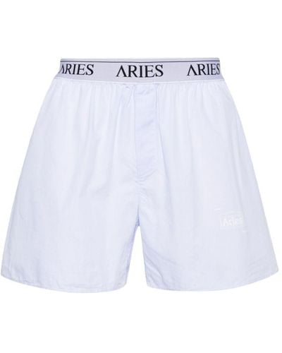 Aries Temple Striped Boxers - Blue