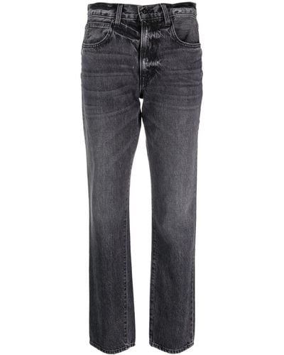 SLVRLAKE Denim Tyler Mid-rise Slim-fit Jeans - Gray
