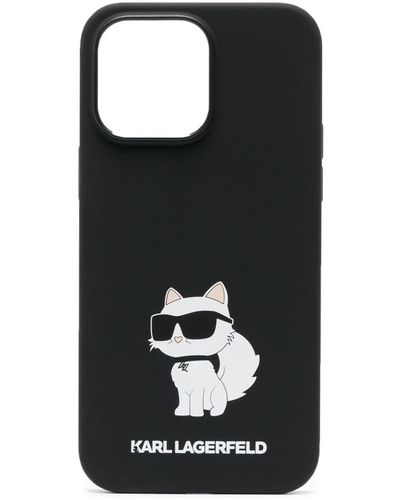 Karl Lagerfeld Coque d'iPhone 14 Pro Max Choupette - Noir