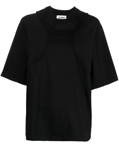 Jean Paul Gaultier T-Shirt mit JPG-Print - Schwarz