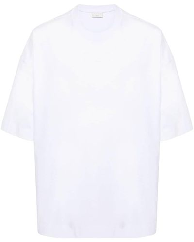 Dries Van Noten T-Shirt mit tiefen Schultern - Weiß