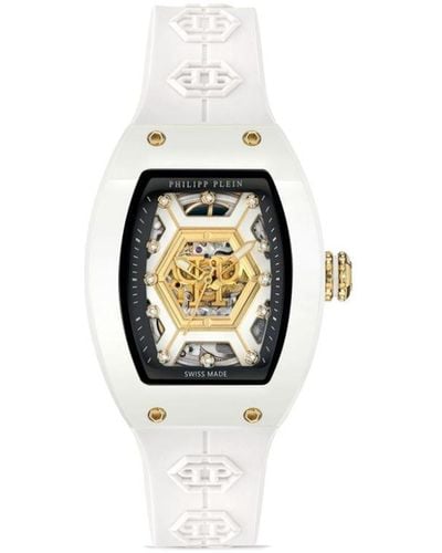 Philipp Plein Reloj Crypto Queen $NOW WHITE de 44 mm - Blanco