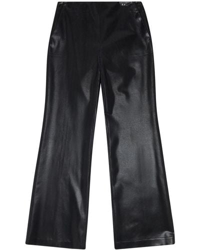 DIESEL Mid-rise Flared Trousers - Black