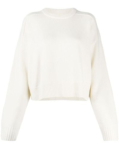 Loulou Studio Cropped Trui - Wit