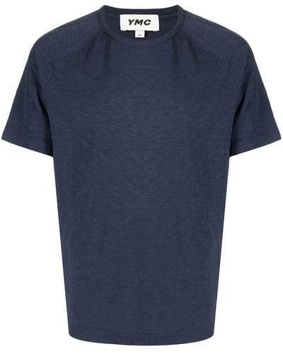 YMC T-shirt Television con maniche raglan - Blu