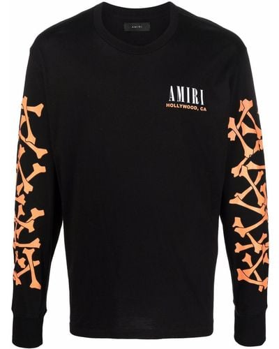 Amiri Camiseta Bones con logo - Negro