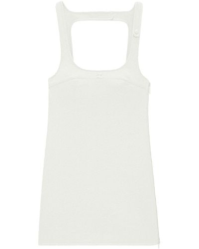 Courreges Square-neck Mini Dress - White
