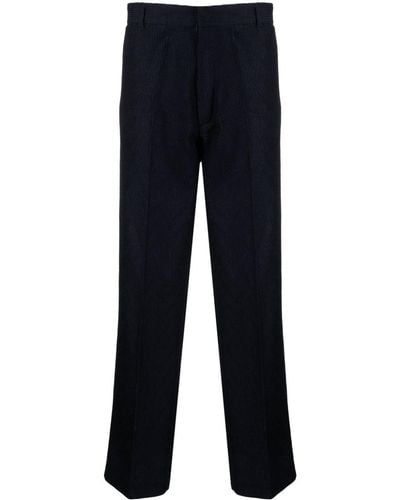 Missoni Zigzag Crochet-knit Trousers - Blue