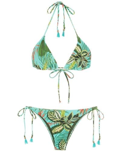 Lygia & Nanny Bikini Maya con stampa tropicale - Verde