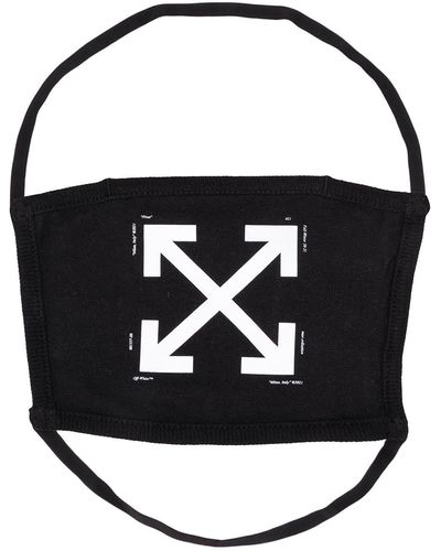 Off-White c/o Virgil Abloh Gesichtsmaske mit Pfeil-Logo - Schwarz