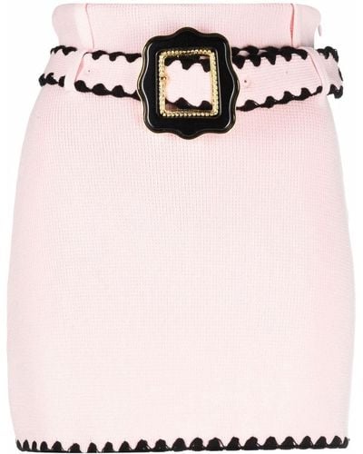 Cormio Belted Mini Skirt - Pink