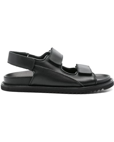 Doucal's Double-strap Leather Sandals - Black
