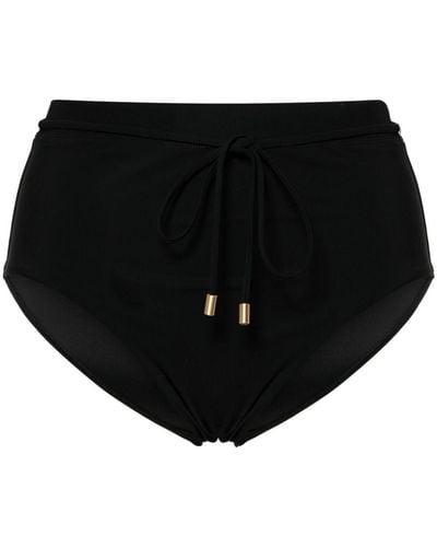 Zimmermann Halliday High-waisted Bikini Bottoms - Black