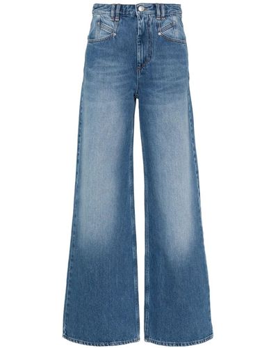Isabel Marant High Waist Bootcut Jeans - Blauw