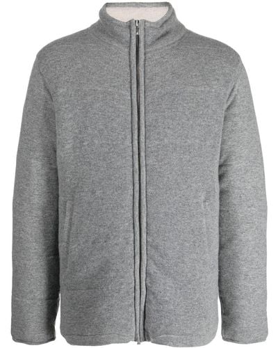 N.Peal Cashmere Zip-up Cashmere Padded Jacket - Grey