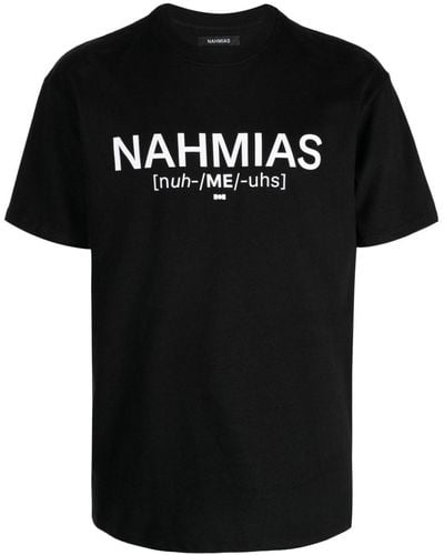 NAHMIAS ロゴ Tシャツ - ブラック