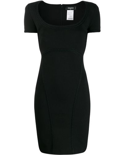 DSquared² Short Fitted Dress - Black