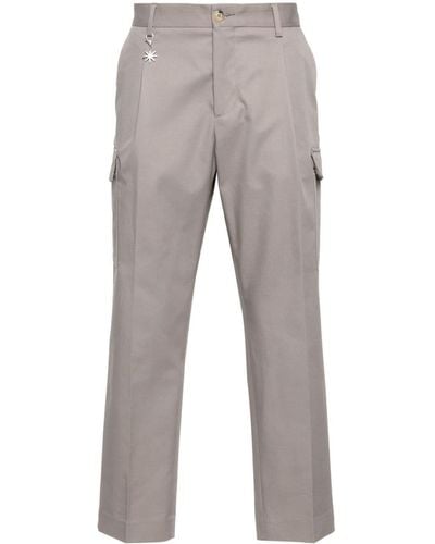 Manuel Ritz Pantalones ajustados con pinzas - Gris