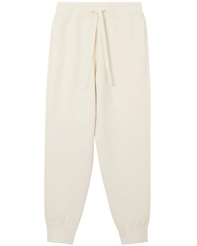 Burberry Pantalones de chándal con cordones - Blanco