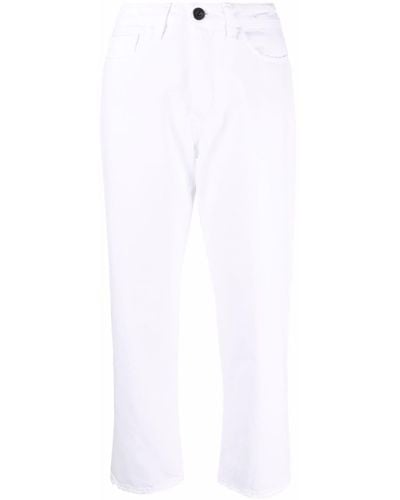 3x1 Cropped-Jeans mit hohem Bund - Weiß