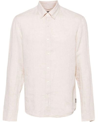 Michael Kors Button-down Collar Linen Shirt - White