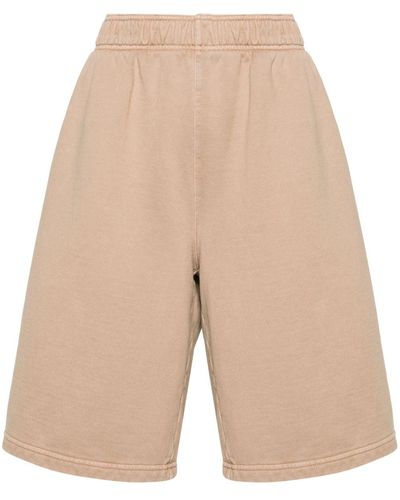 Prada Faded-effect Mid-length Shorts - Natural