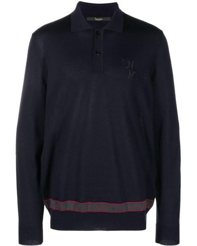 Louis Vuitton blue Embroidered Logo Polo Shirt