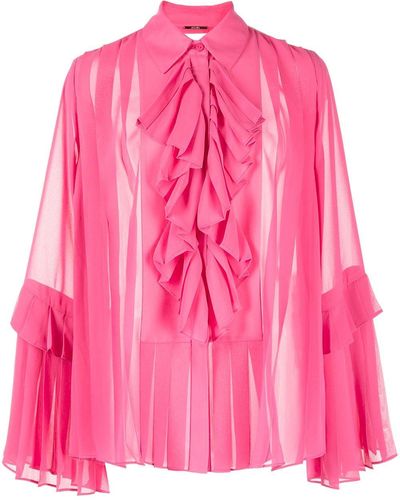 Alexis Maya Ruffle-trim Detail Blouse - Pink