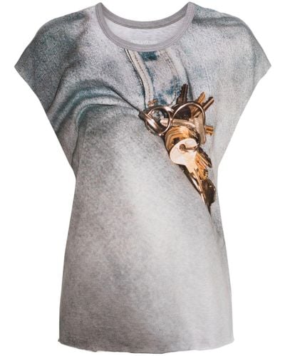 Zadig & Voltaire Cecilia Key-print T-shirt - Gray