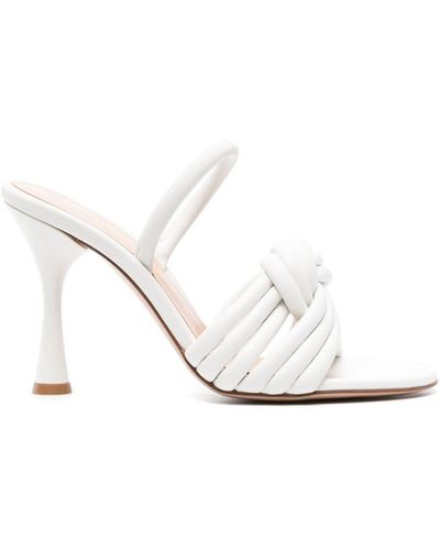 Gianvito Rossi Ottavia 110mm Leather Sandals - White