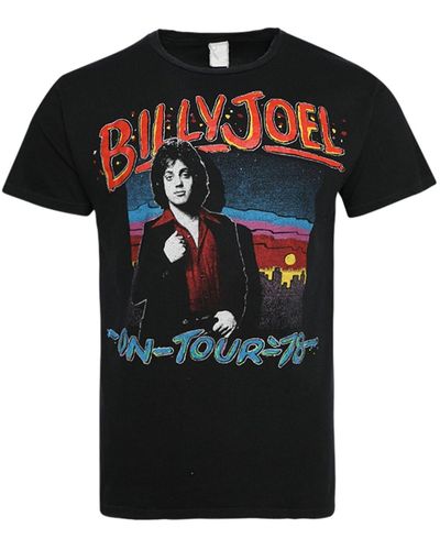 MadeWorn Billy Joel Print Cotton T-shirt - Black