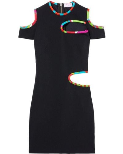 Emilio Pucci Iride-print Cut-out Dress - Black