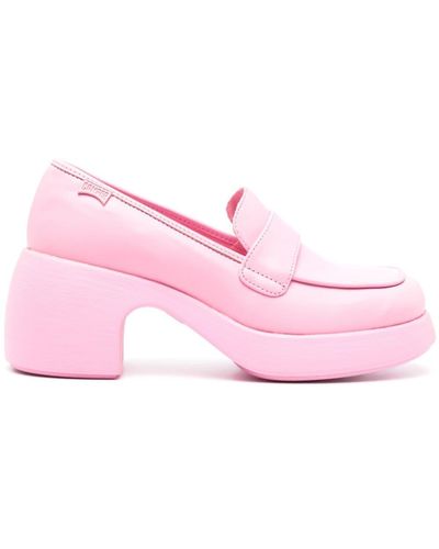 Camper Thelma 67mm Block-heel Loafers - Pink