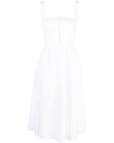 Reformation Tagliatelle Linen Midi Dress - White