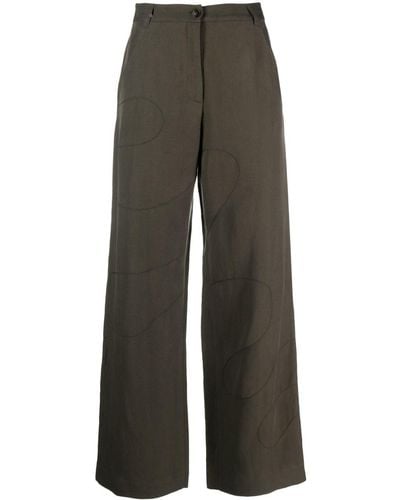 Woolrich Pantalon ample à coutures contrastantes - Gris