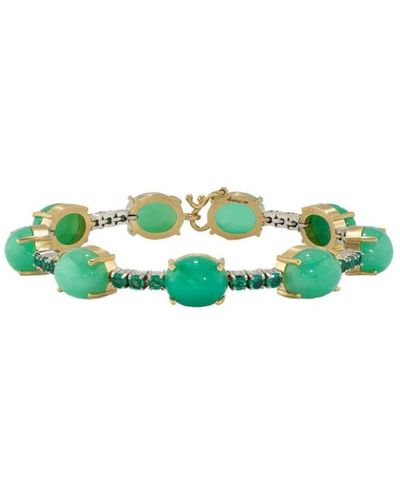 Irene Neuwirth 18kt yellow Tennis emerald bracelet - Verde