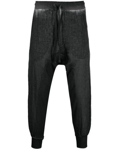 Thom Krom Pantalones ajustados con acabado envejecido - Negro