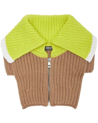 Versace Cable-knit Neck Warmer - Yellow